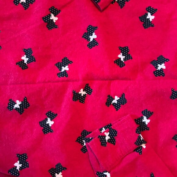Vintage Basic Editions Novelty Scottie Dog Flannel Modest Nightgown M - Picture 5 of 7